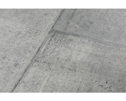 Elara PVC vloer, tegellook, zilver, 200 cm breed (per meter verkocht)