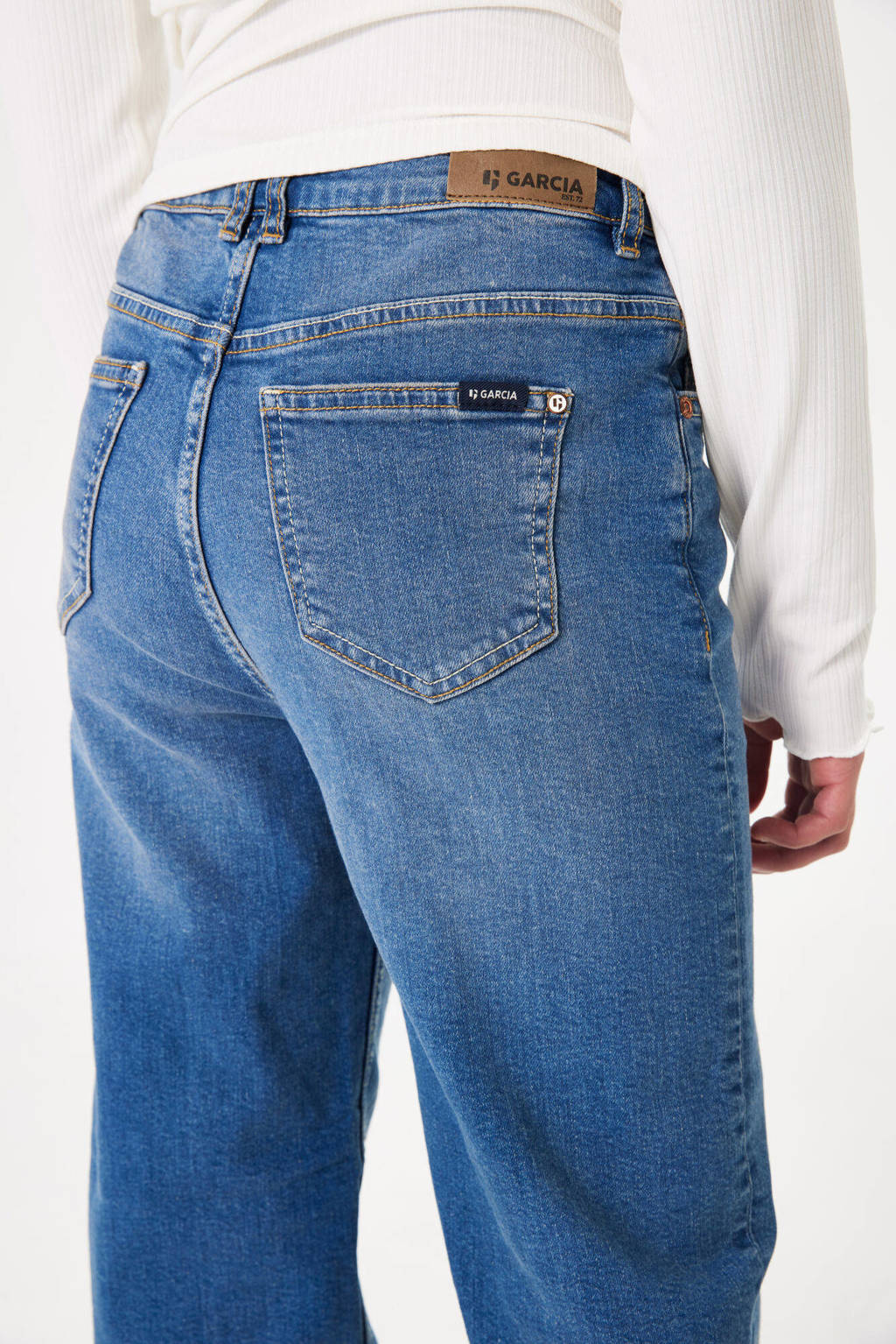 Garcia high waist straight leg jeans dark used