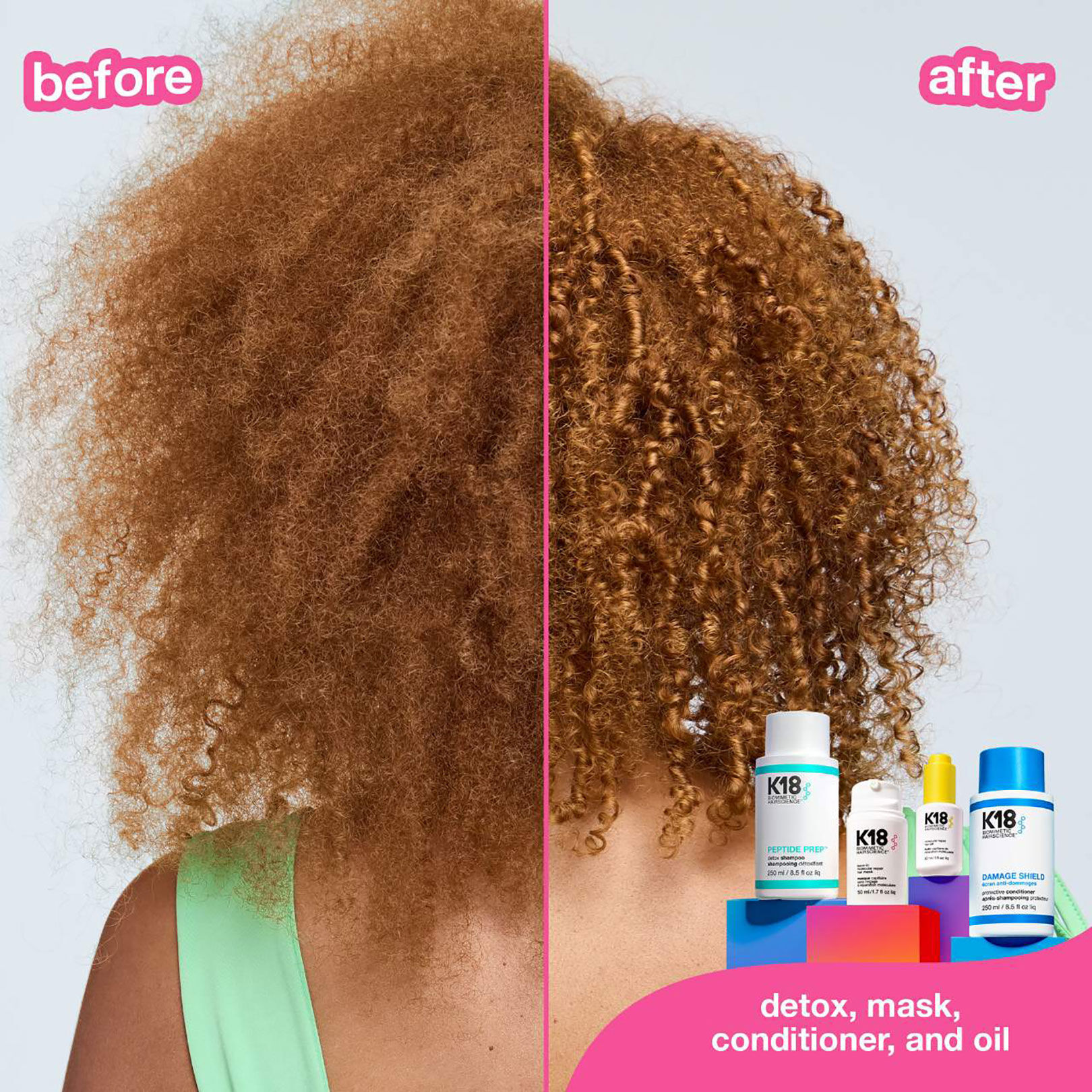 Routine cheveux détoxifiés + réparés