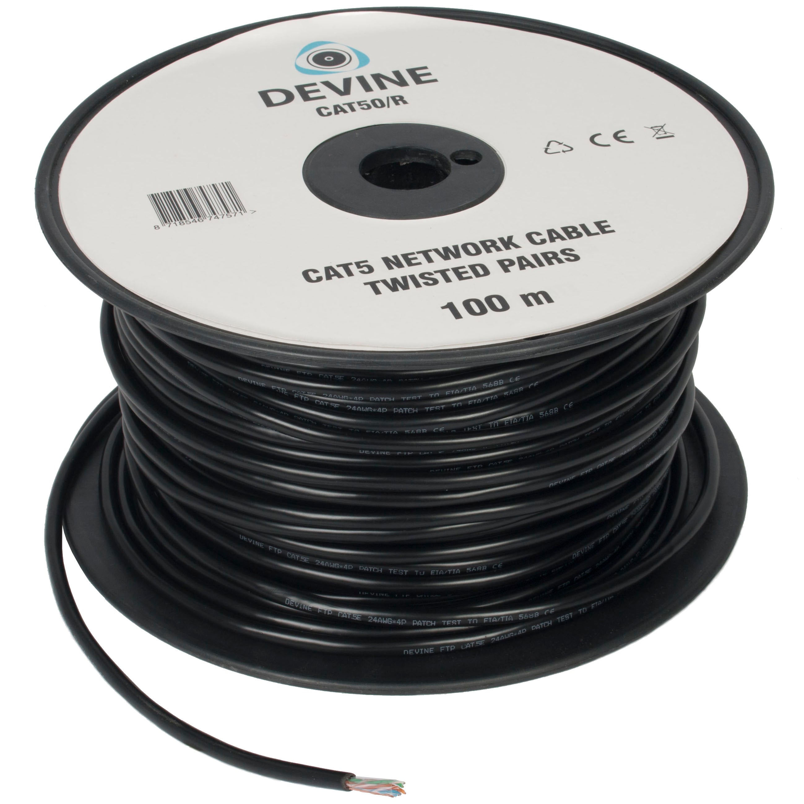 Devine CAT50/R FTP kabel 100 meter (rol)