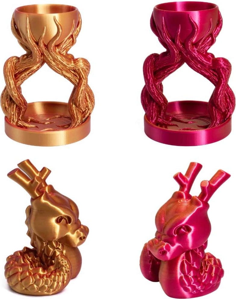 AzureFilm  PLA Silk Dual Color Rose Fortune, 1,75 mm / 1000 g    Glänzende & schimmernde PLA Effekte in Rose Fortune