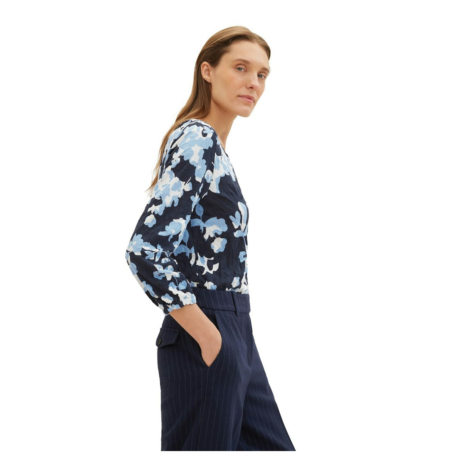 Tom Tailor T-shirt crincle alloverprint