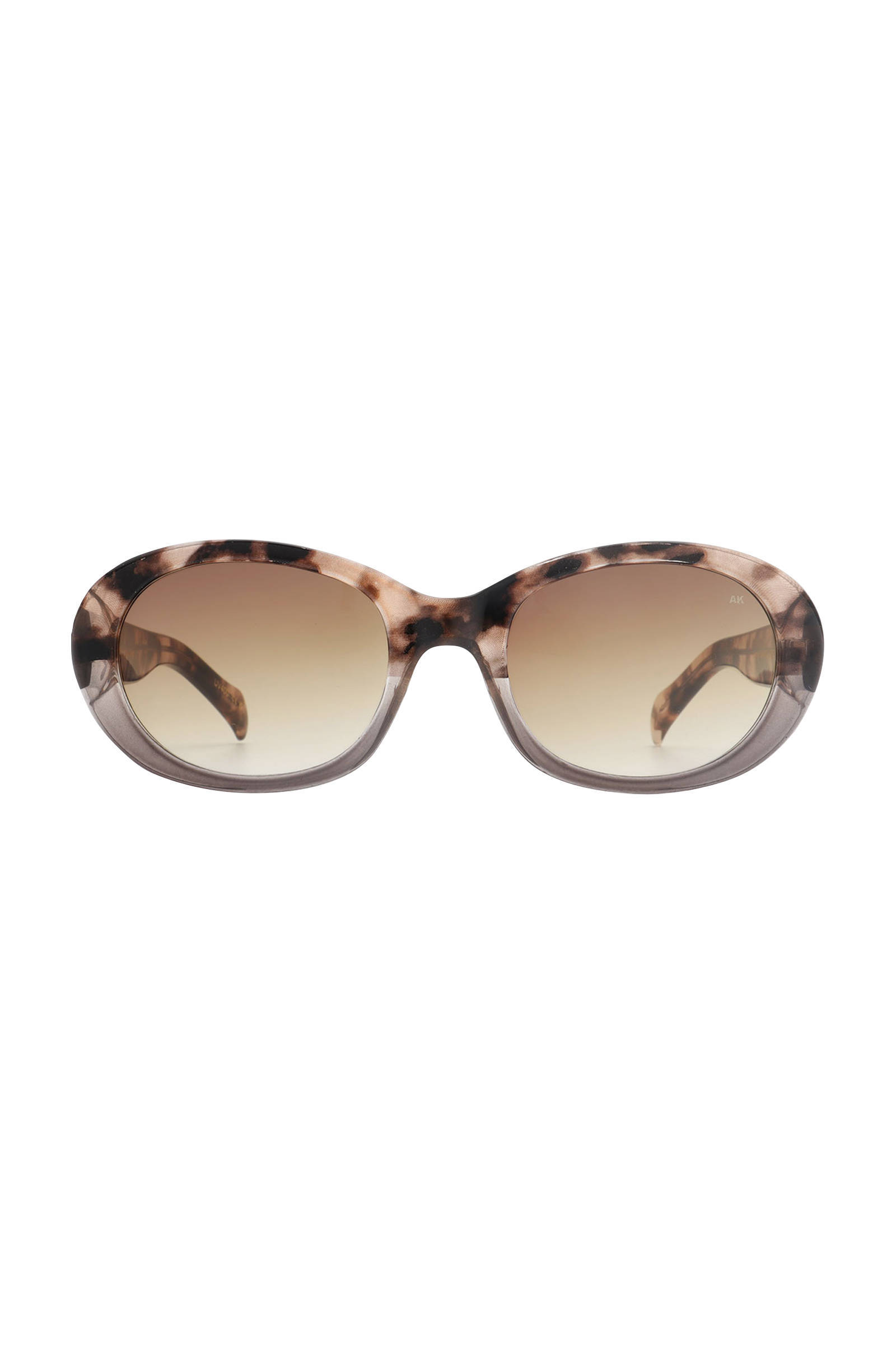 A.Kjaerbede zonnebril Anma met tortoise print lichtbruin