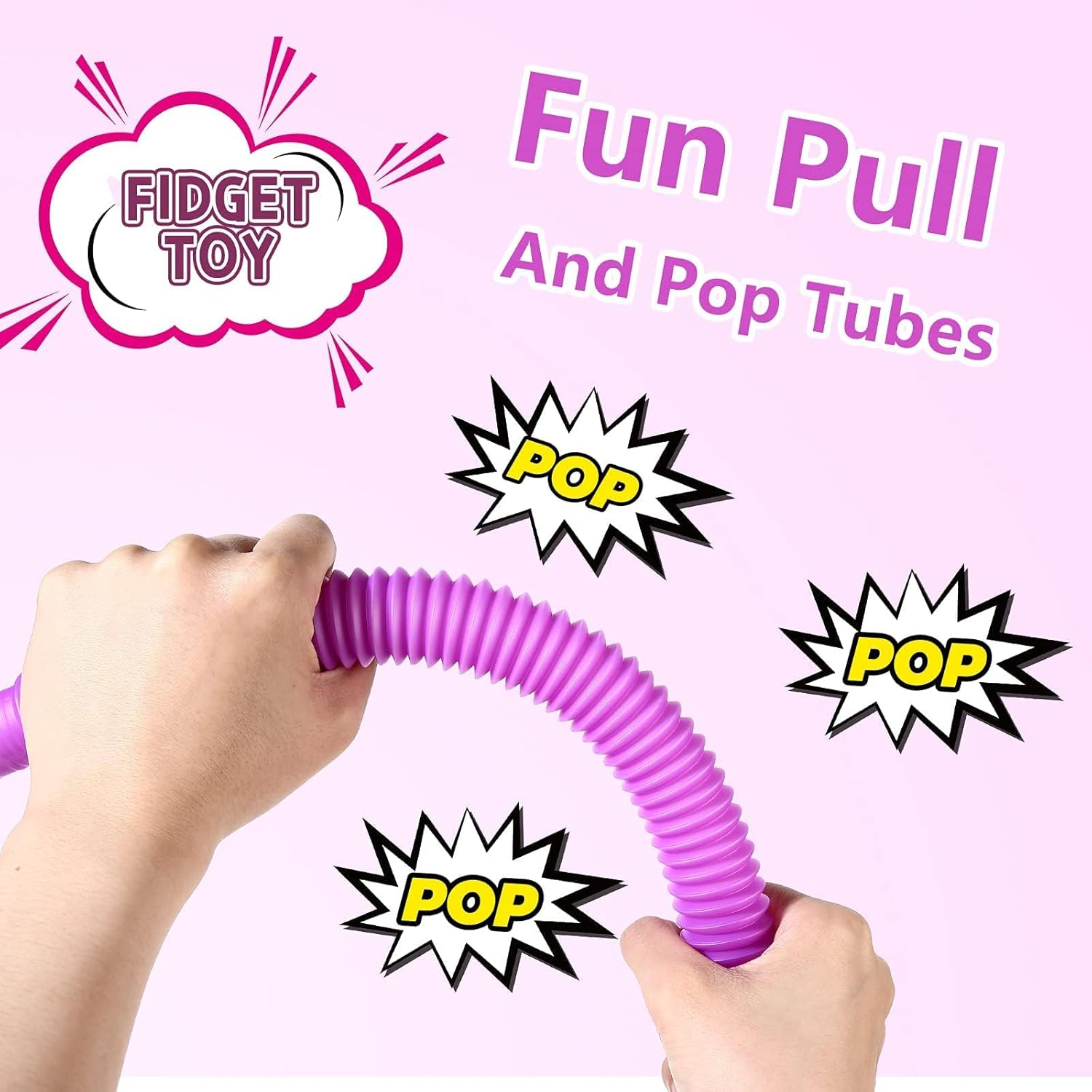 (5er Set) Party Geschenke Kinder Geburtstag Mitgebsel Pop Röhren Fidget Spielzeug Mitbringsel - Assortiert