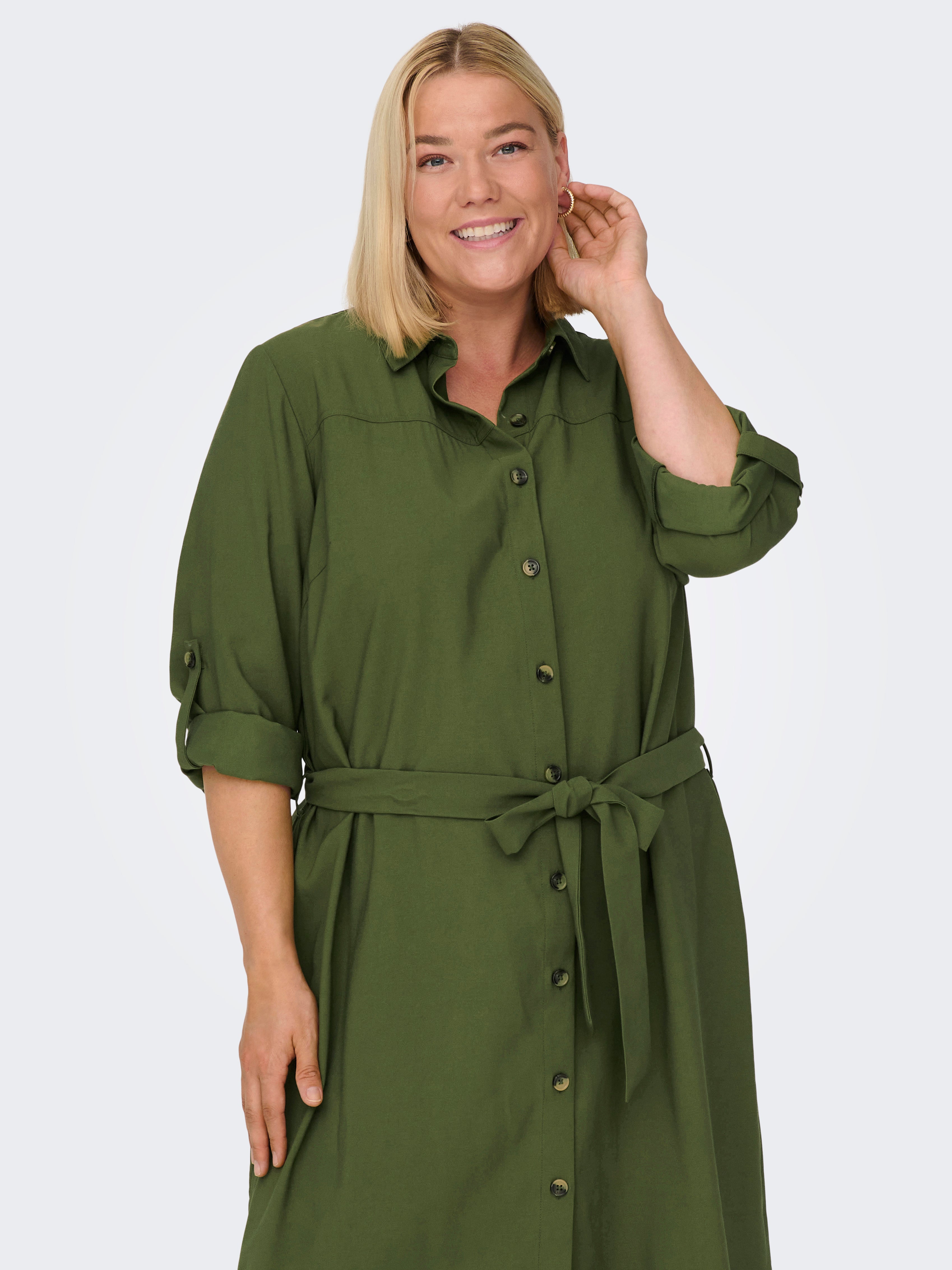 CARNABI Langes Kleid Winter Moss