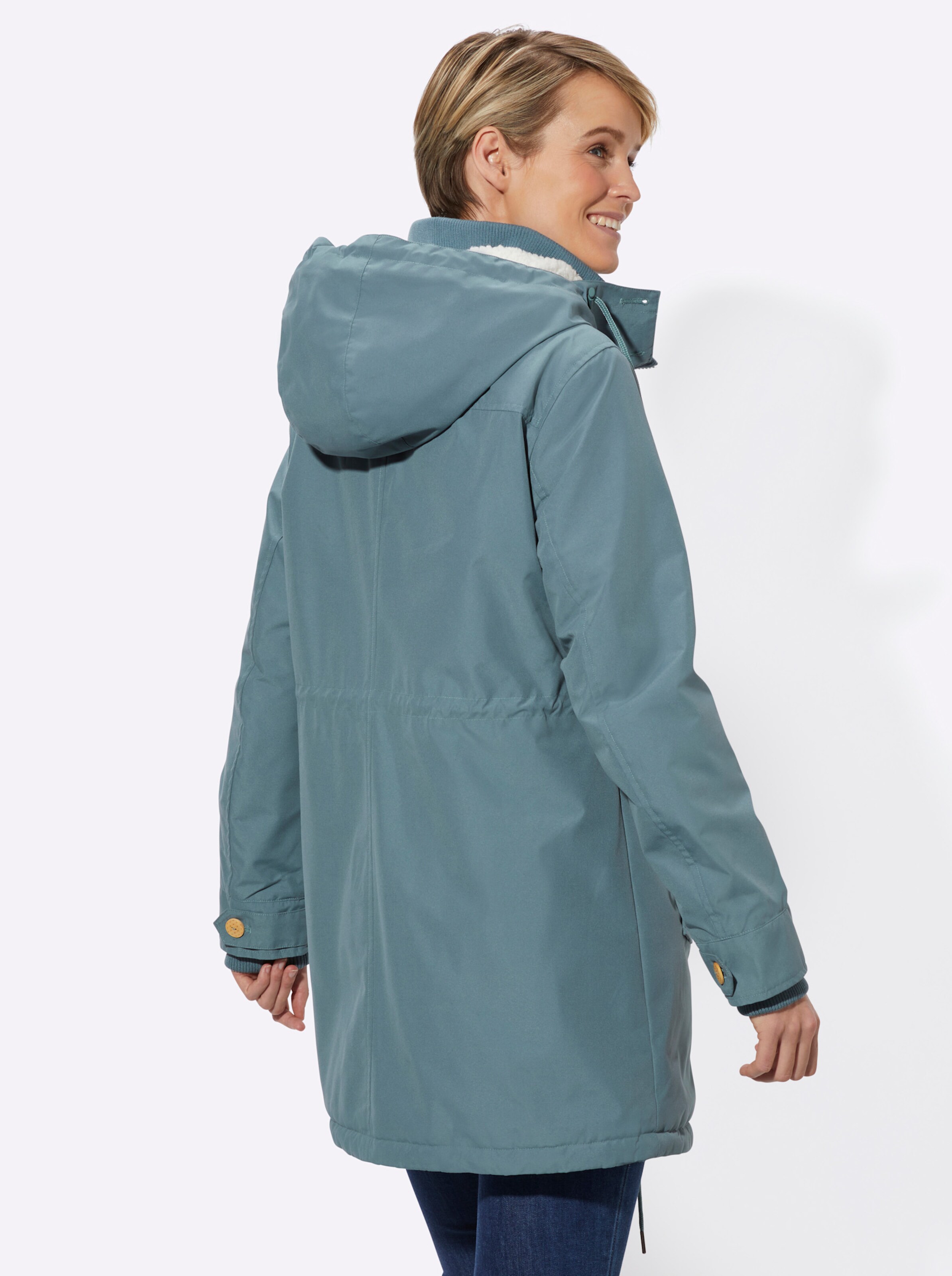 Parka in wintertürkis