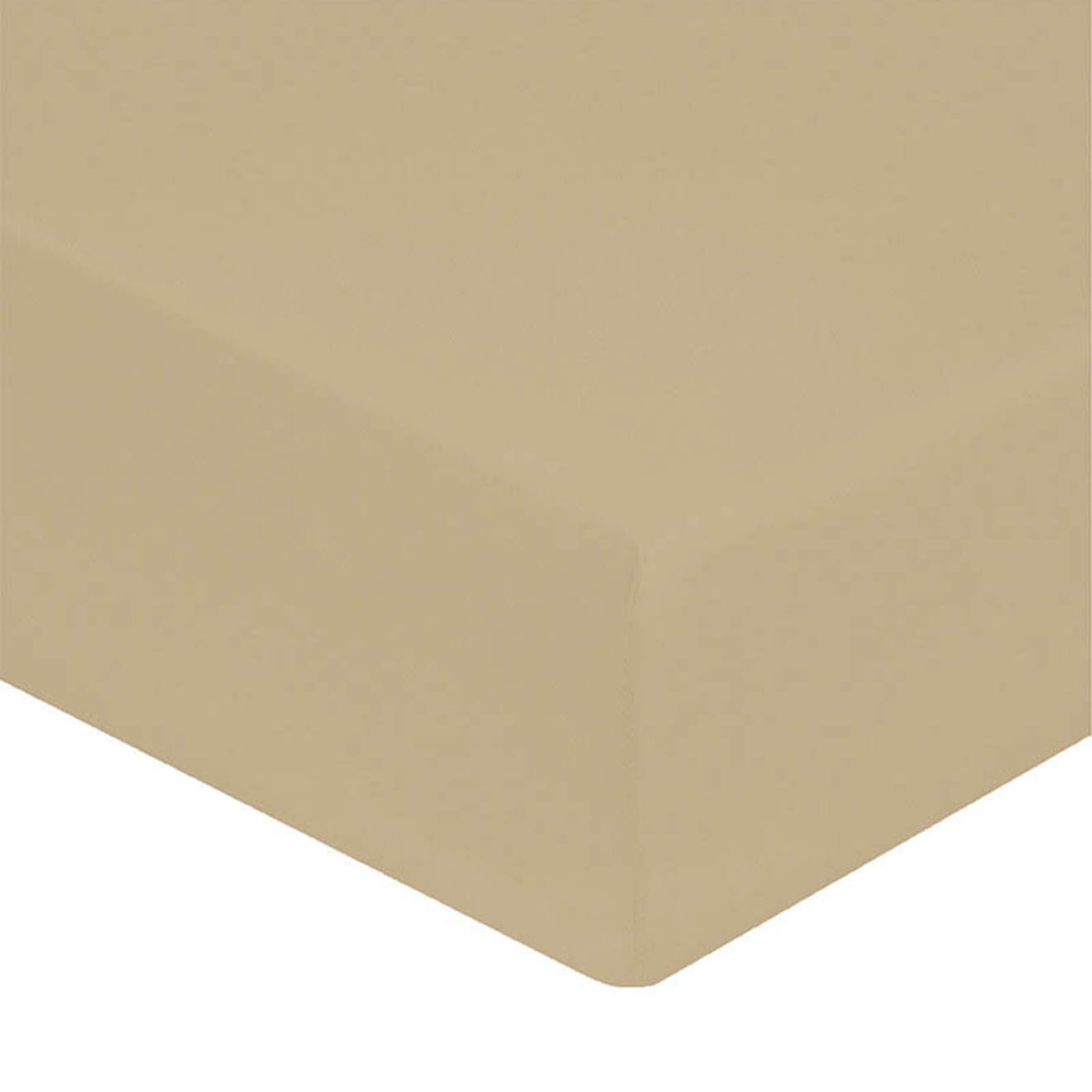 United by PDC Drap housse 100% Satin de Coton bonnet 40 cm ficelle