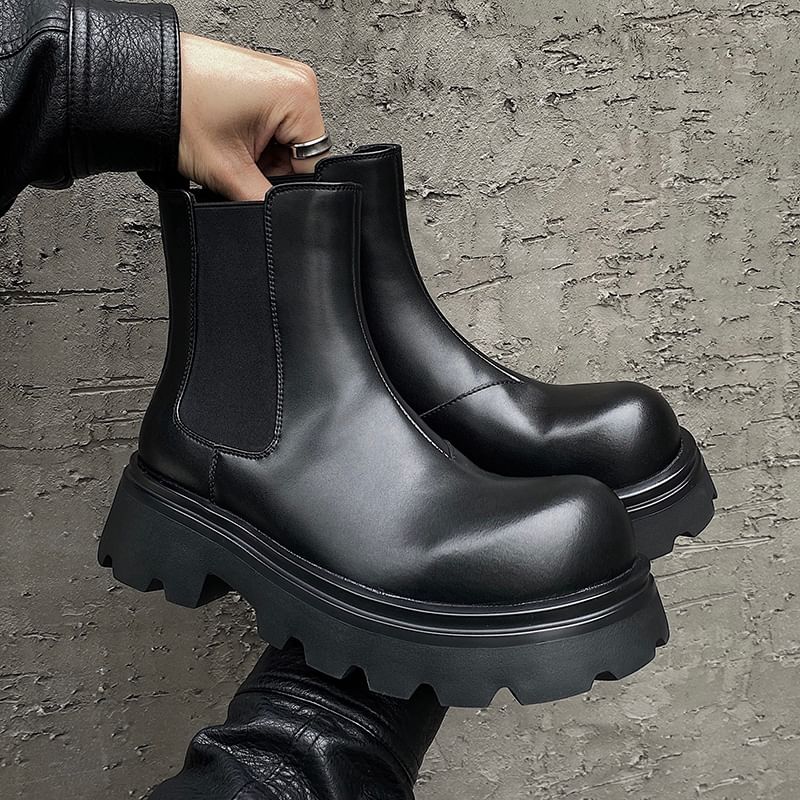 HANO - Chelsea boots met plateauzool en dikke hak