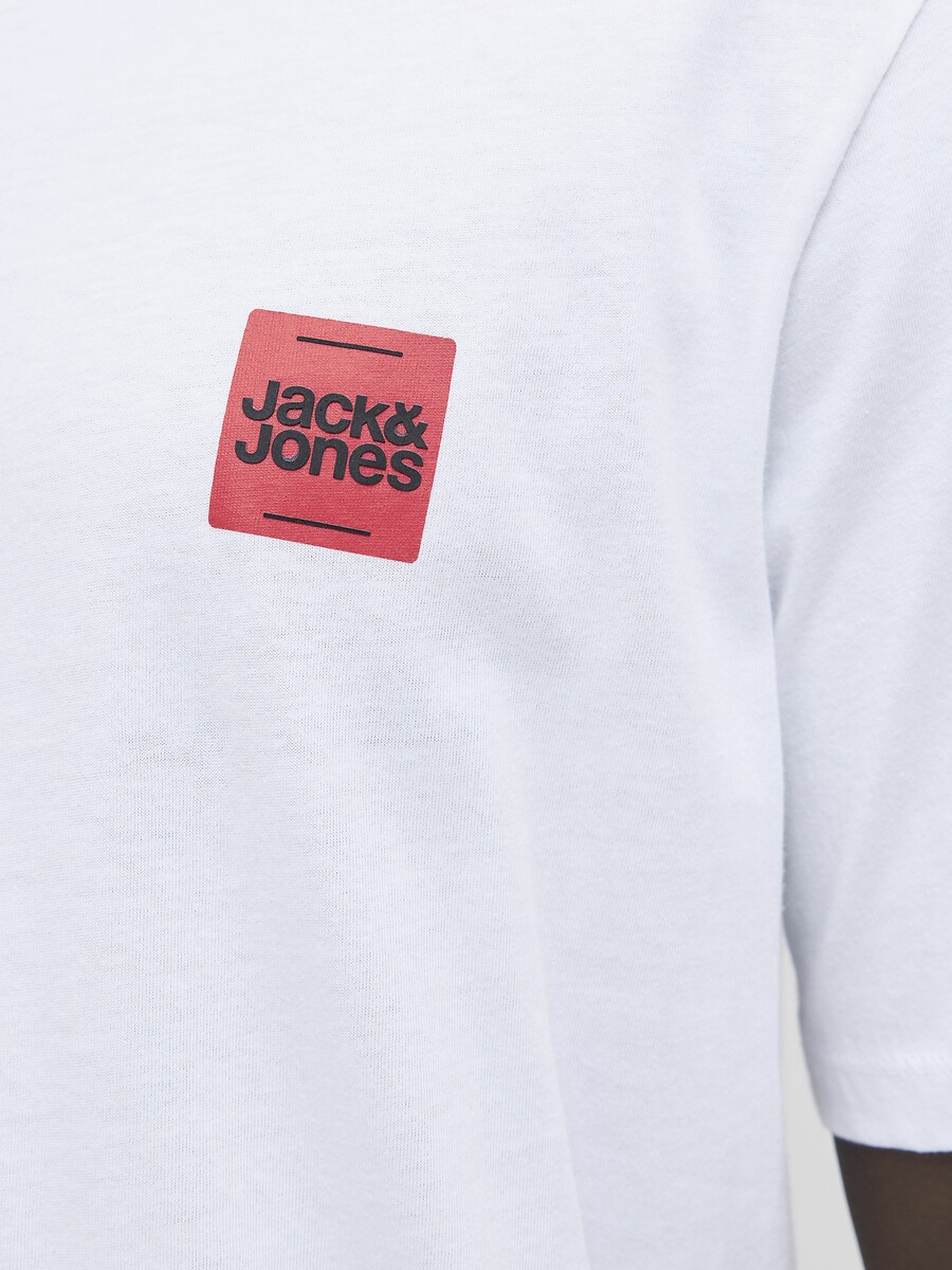 JACK & JONES<br>Camiseta de gola redonda com logotipo