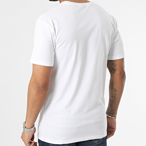 Tee Shirt Poche Blanc Vert Kaki