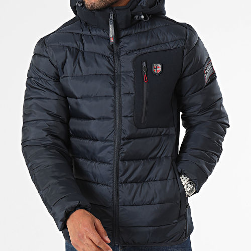 Doudoune Capuche Bleu Marine