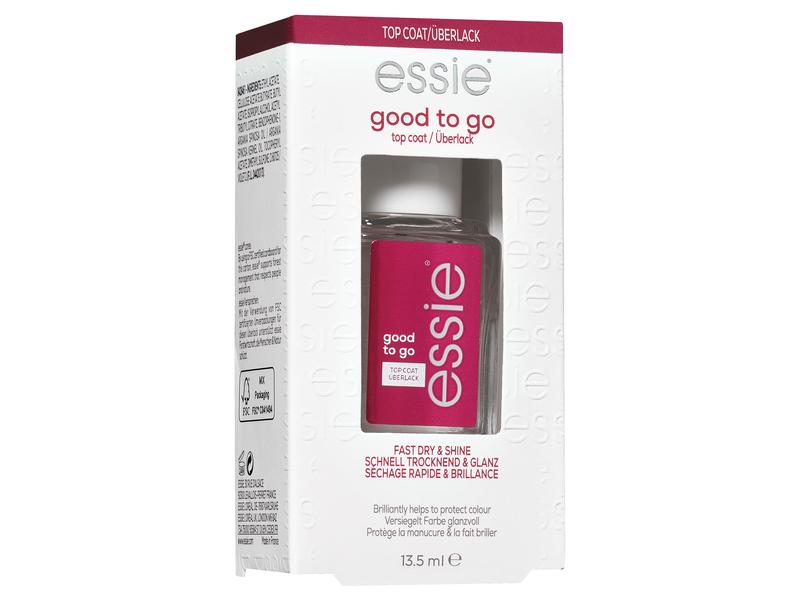essie Topcoat Essie Überlack Good to Go Transparent Schnelles Trocknen und Glanz. Die schnell trocknende Formel des Überlacks versiegelt die Farbe und sorgt für ein glänzendes Finish.