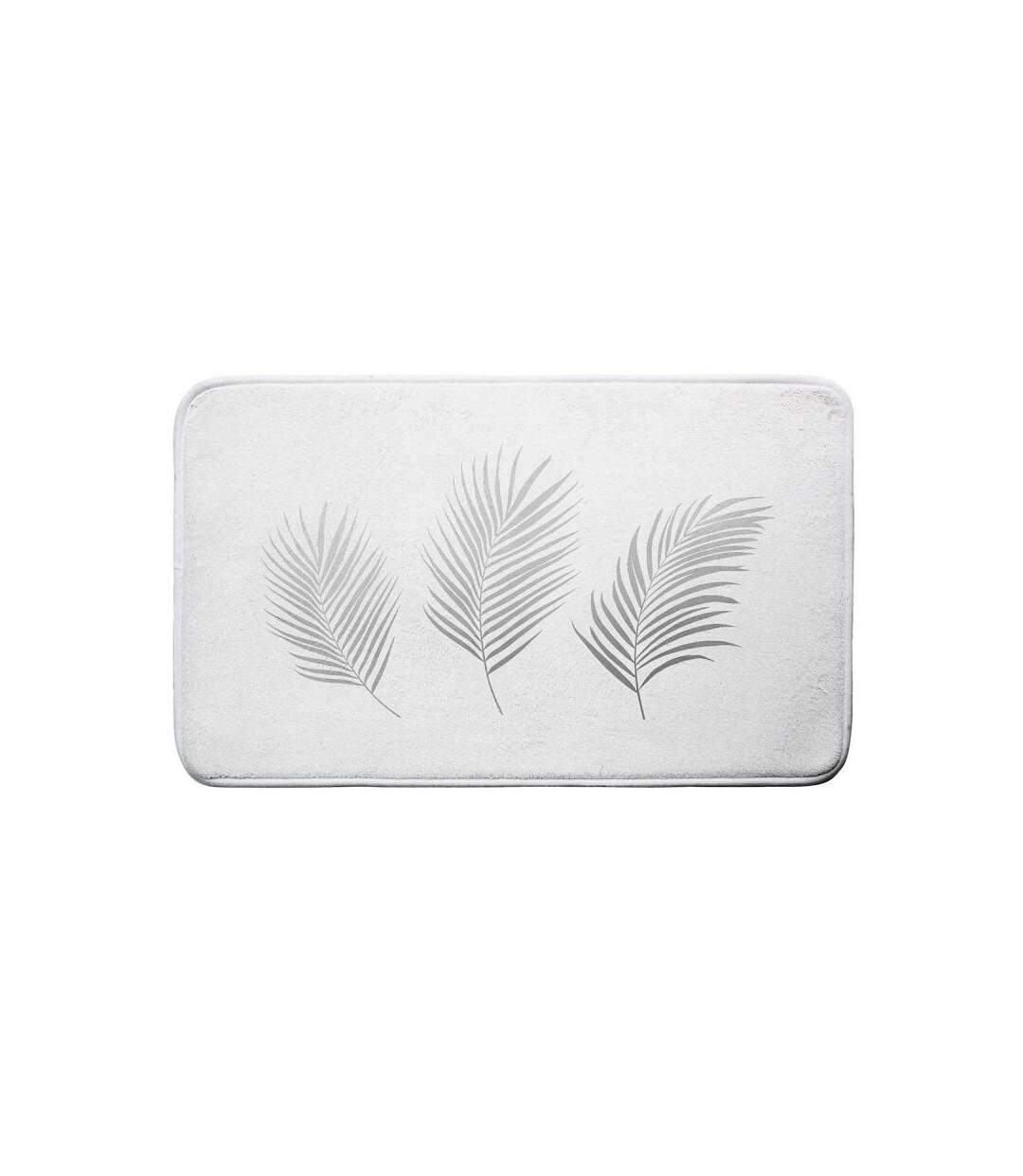 Tapis de Bain Imprimé Orbella 45x75cm Blanc & Argent