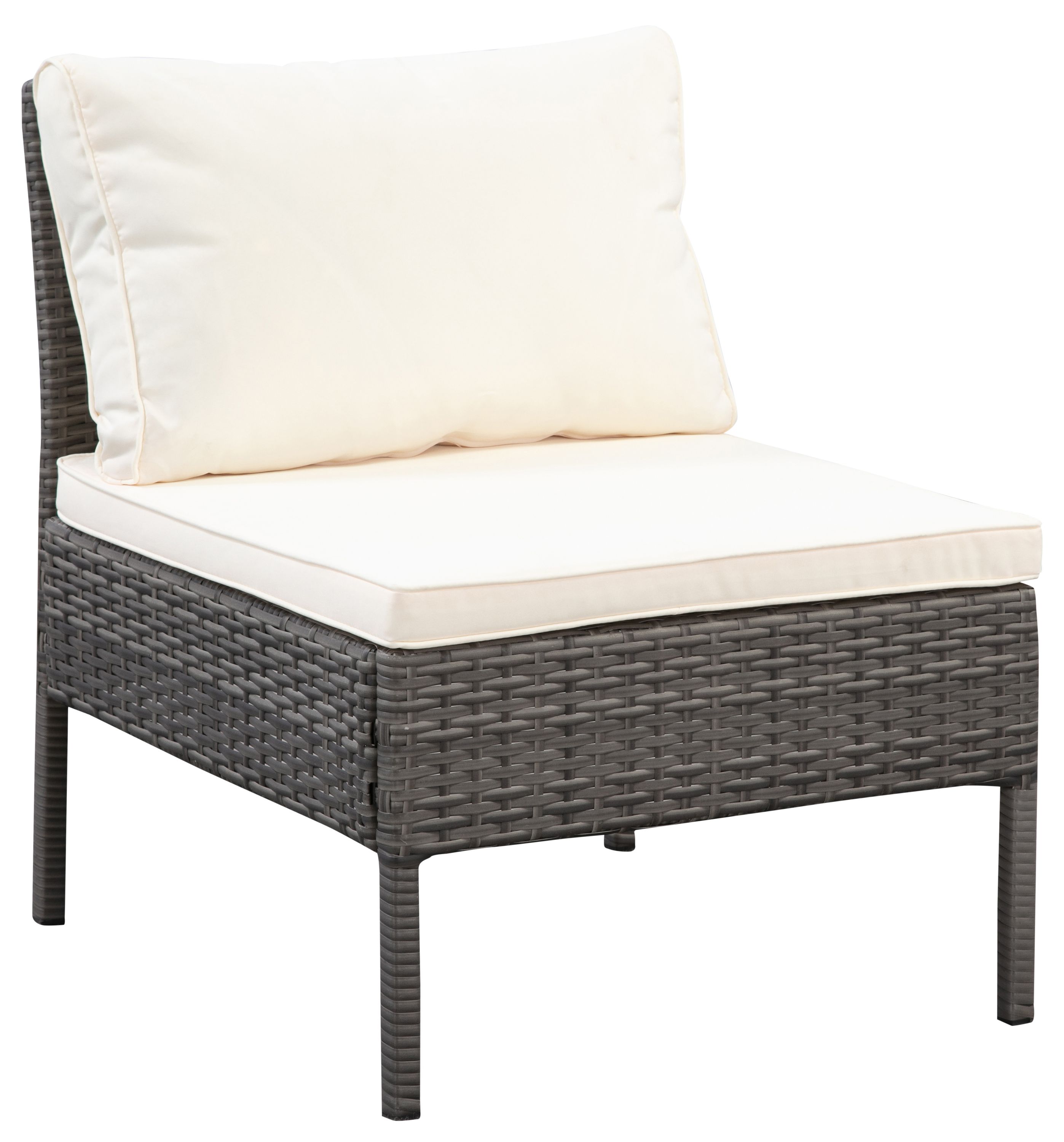 Rattanlounge BARI grau/beige