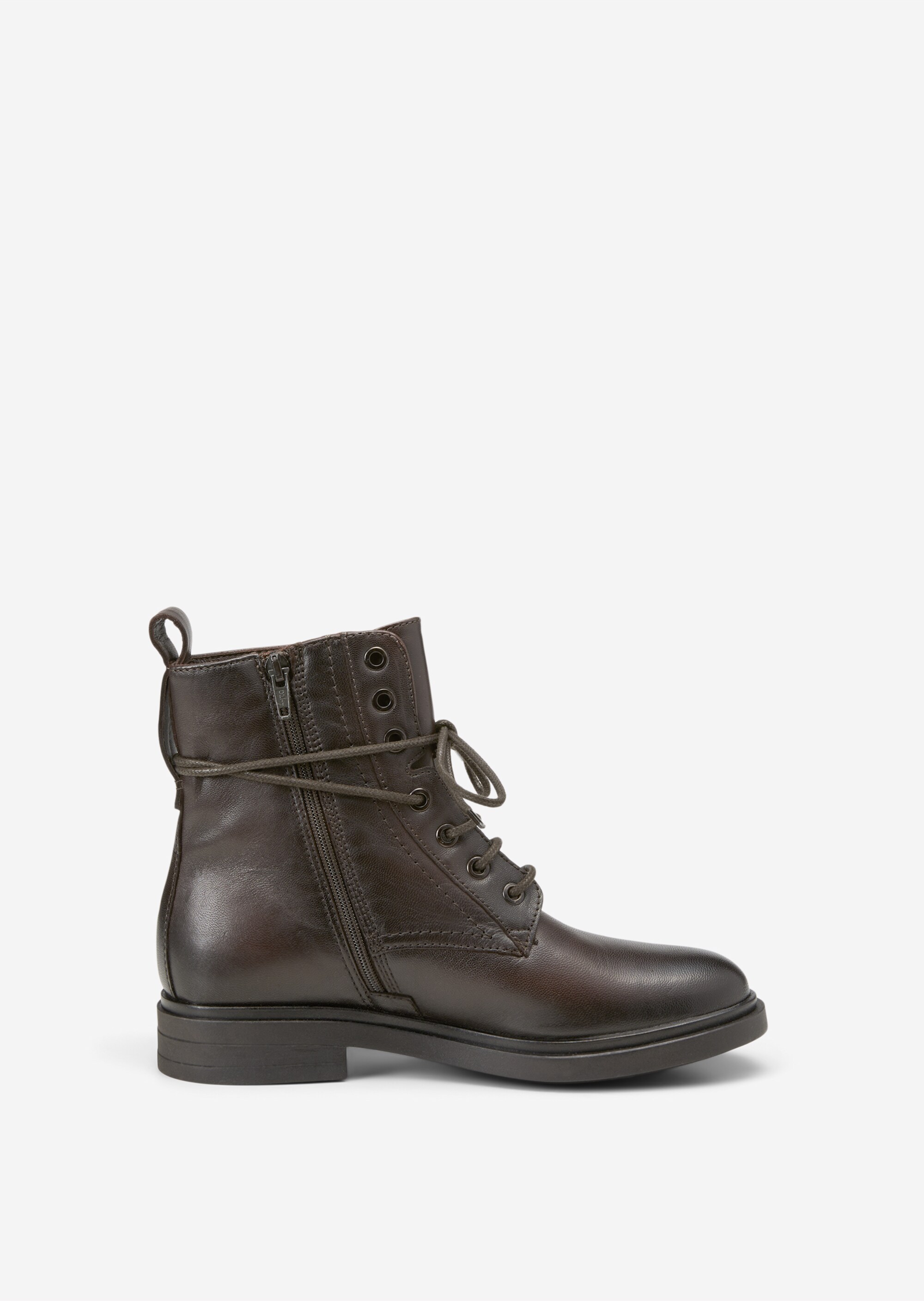 Schnürstiefel mit praktischem Innenzipper