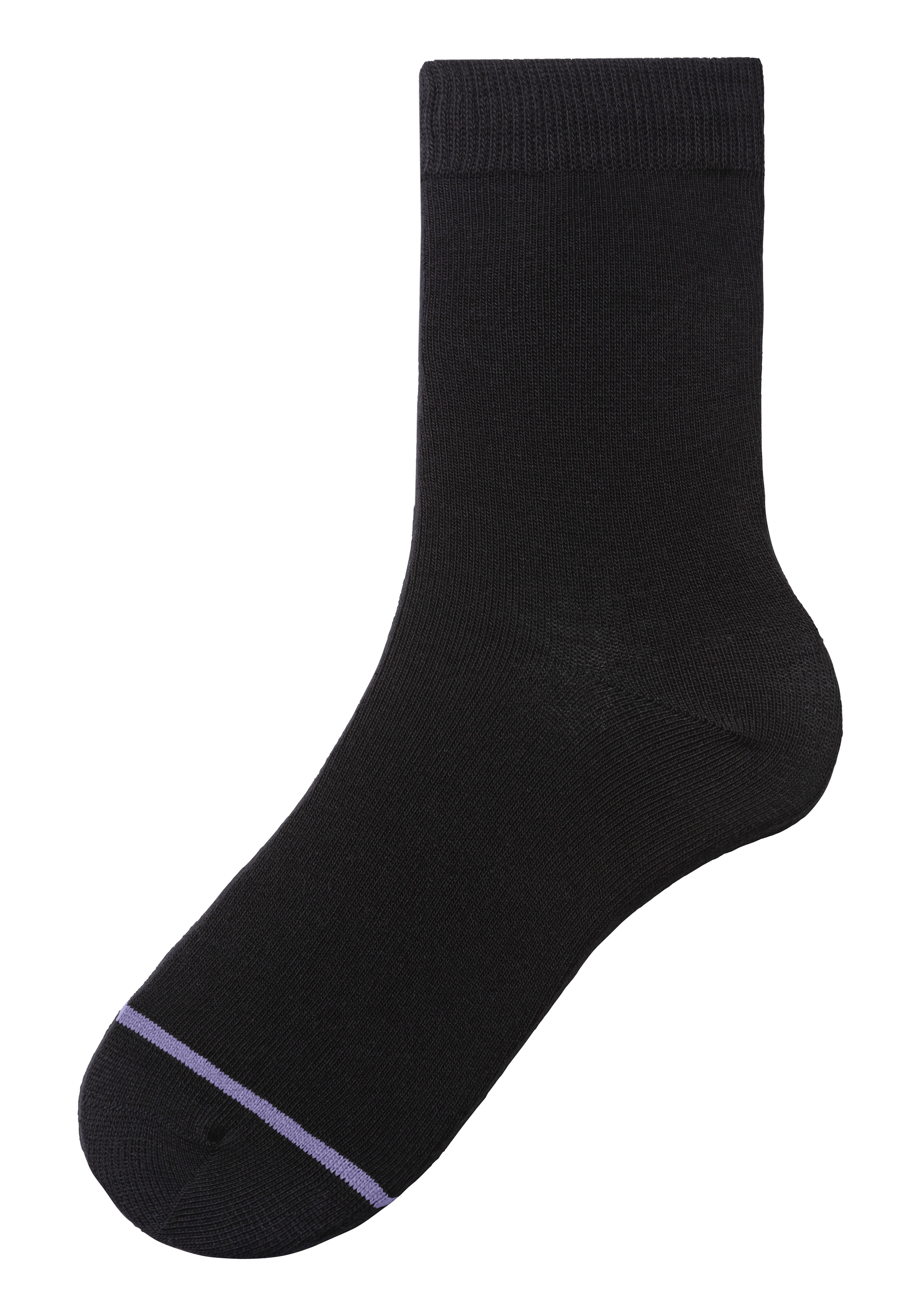 H.I.S Basicsocken Packung, 7 Paar tlg. mit eingestrickter farbiger Spitzennaht