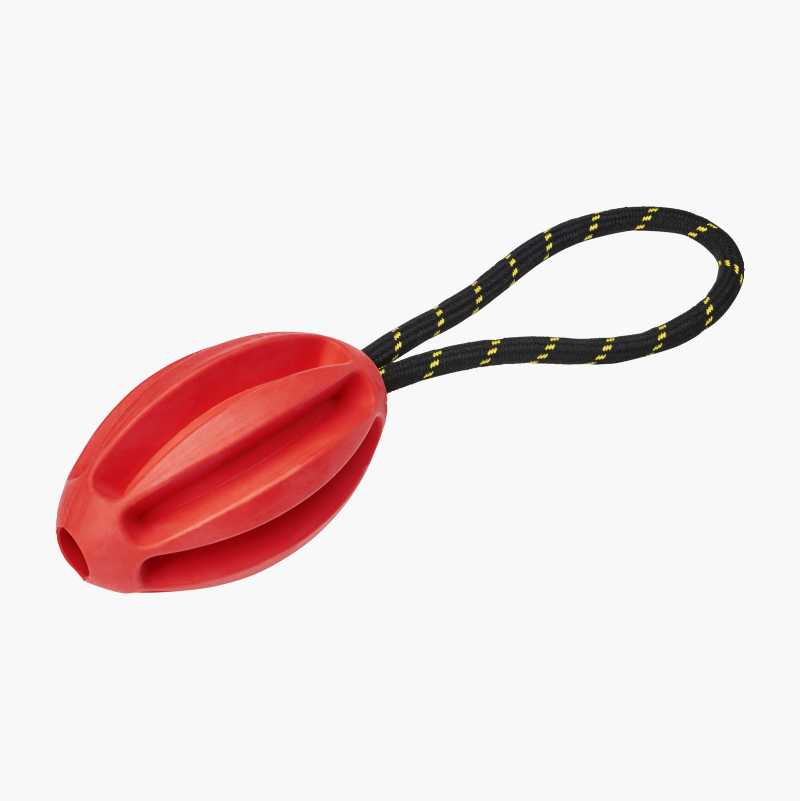Blå taggete ball med tau