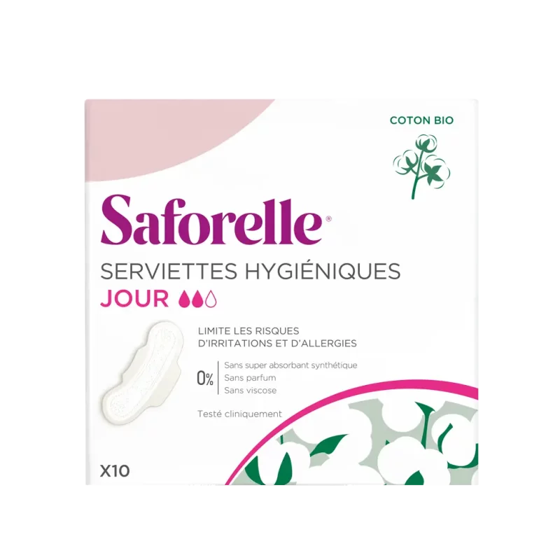 Serviettes hygiéniques jour - Boîte de 10