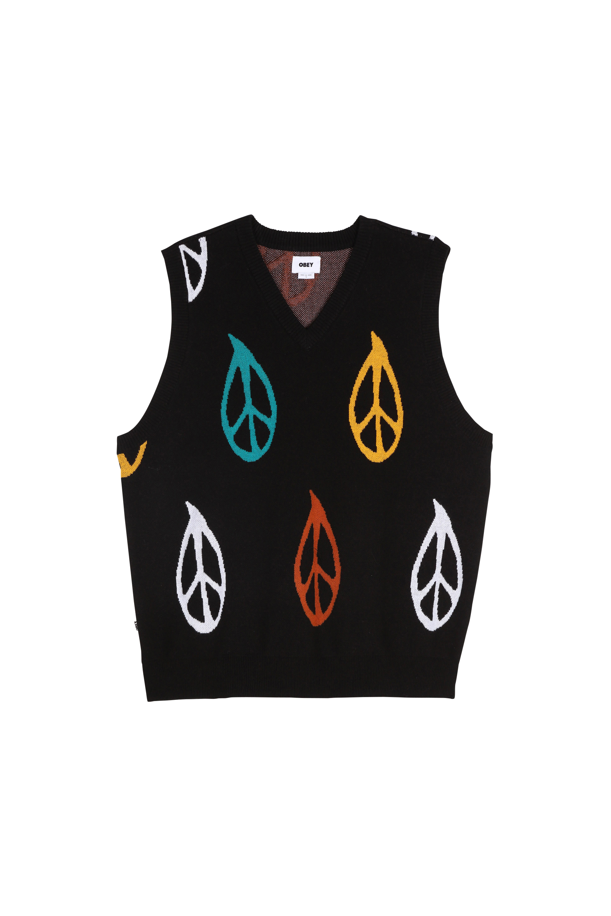 OBEY Gilet en coton PEACED Noir