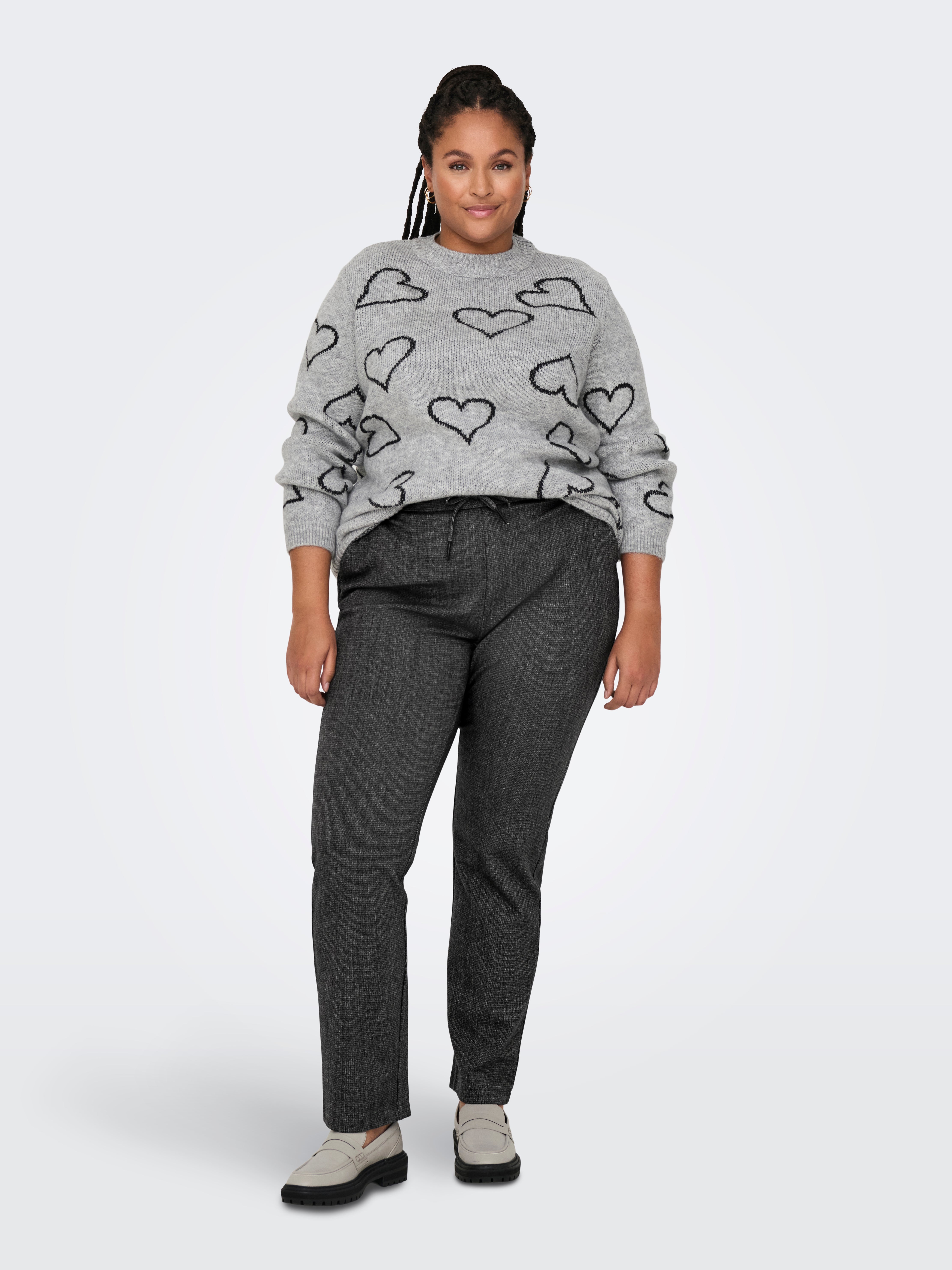 CARGOLDTRASH-ELISE Normal geschnitten Hose Dark Grey Melange