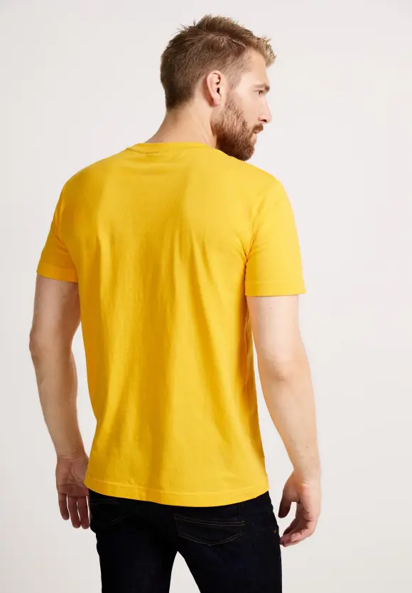 T-Shirt mit Frontprint - sunset yellow