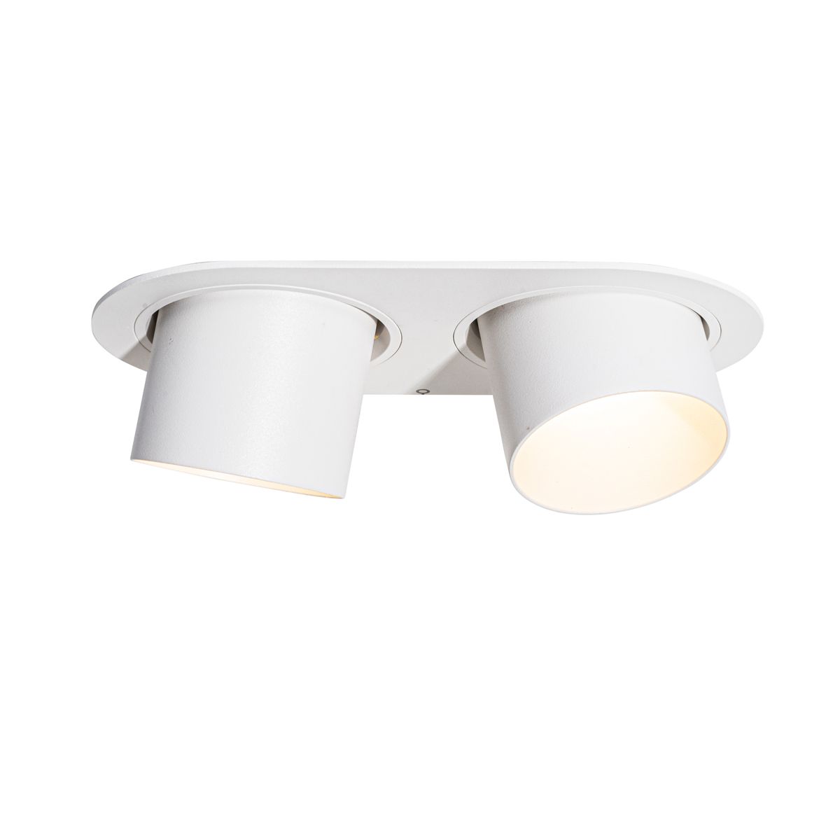 Set van 6 inbouwspots wit GU10 70mm kantelbaar 2-lichts - Installa