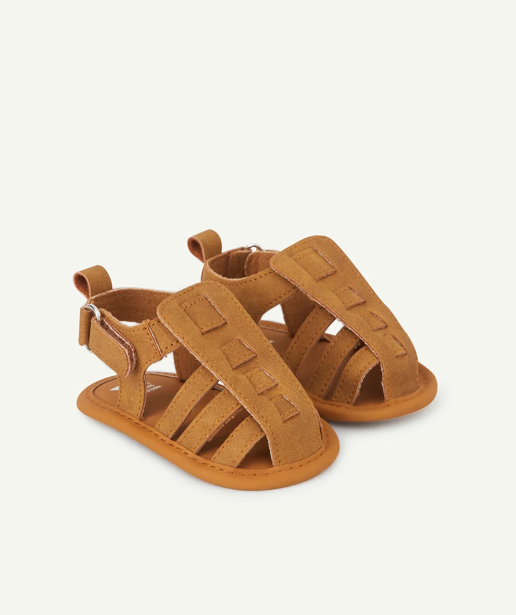 CHAUSSONS BÉBÉ GARÇON STYLE SANDALES CAMEL