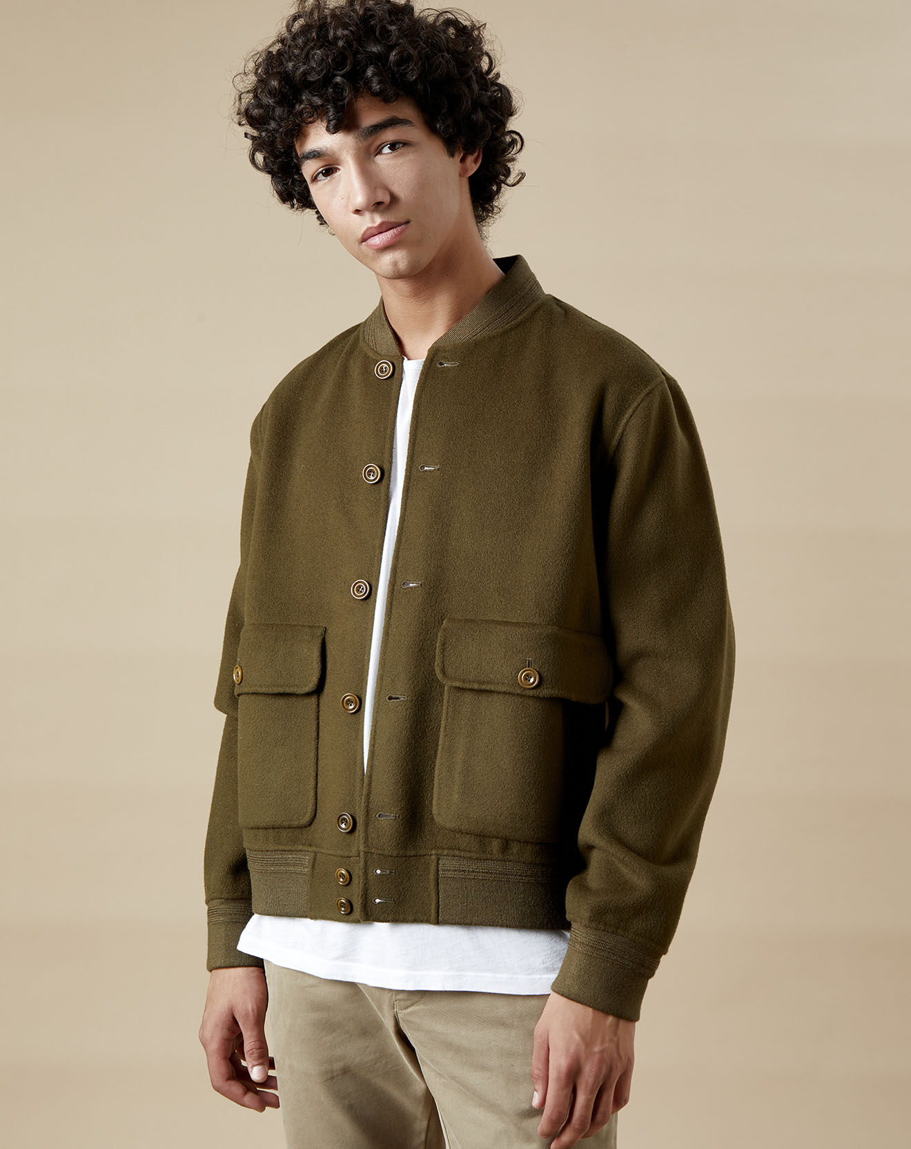 Hartford Blouson en Laine mélangée Dan army