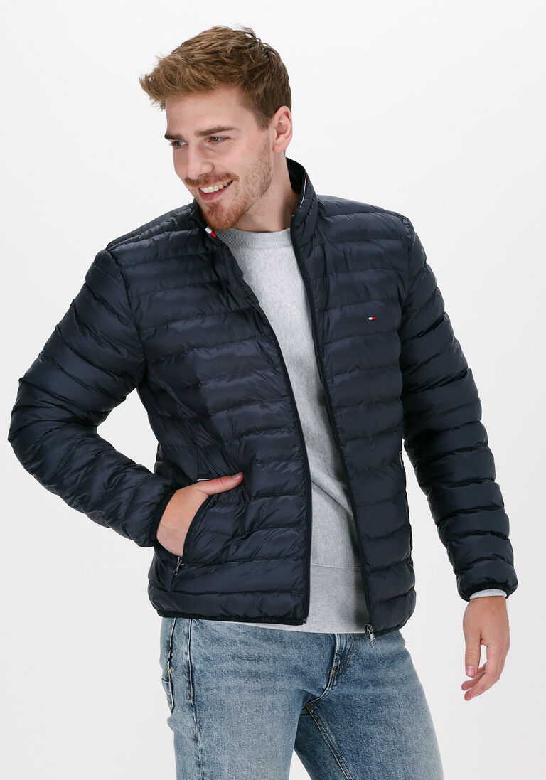 TOMMY HILFIGER blauwe tommy hilfiger gewatteerde jas core packable circular jacket