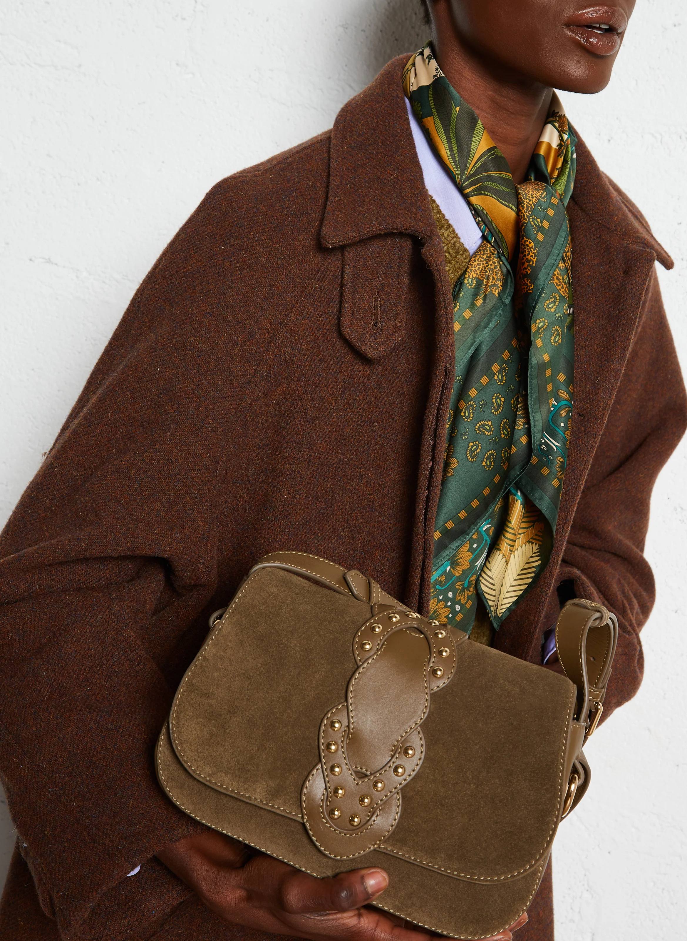 SOLEO - Sac bandoulière en cuir| Kaki