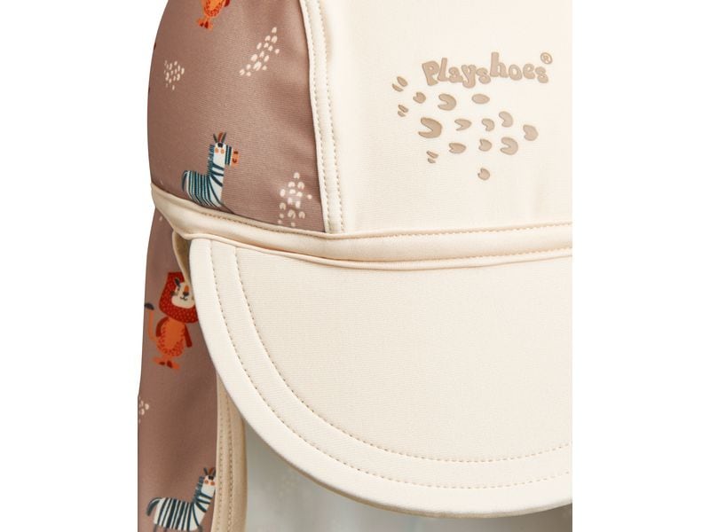 Playshoes Sommermütze Wildtiere Braun Gr. 51 cm UV-Schutz Mütze für Jungen
