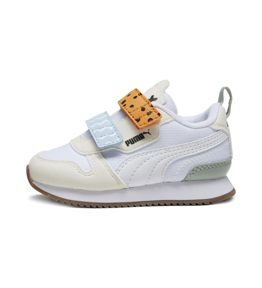 Tênis Puma R78 Mix Match V, branco-sujo, multicolorido