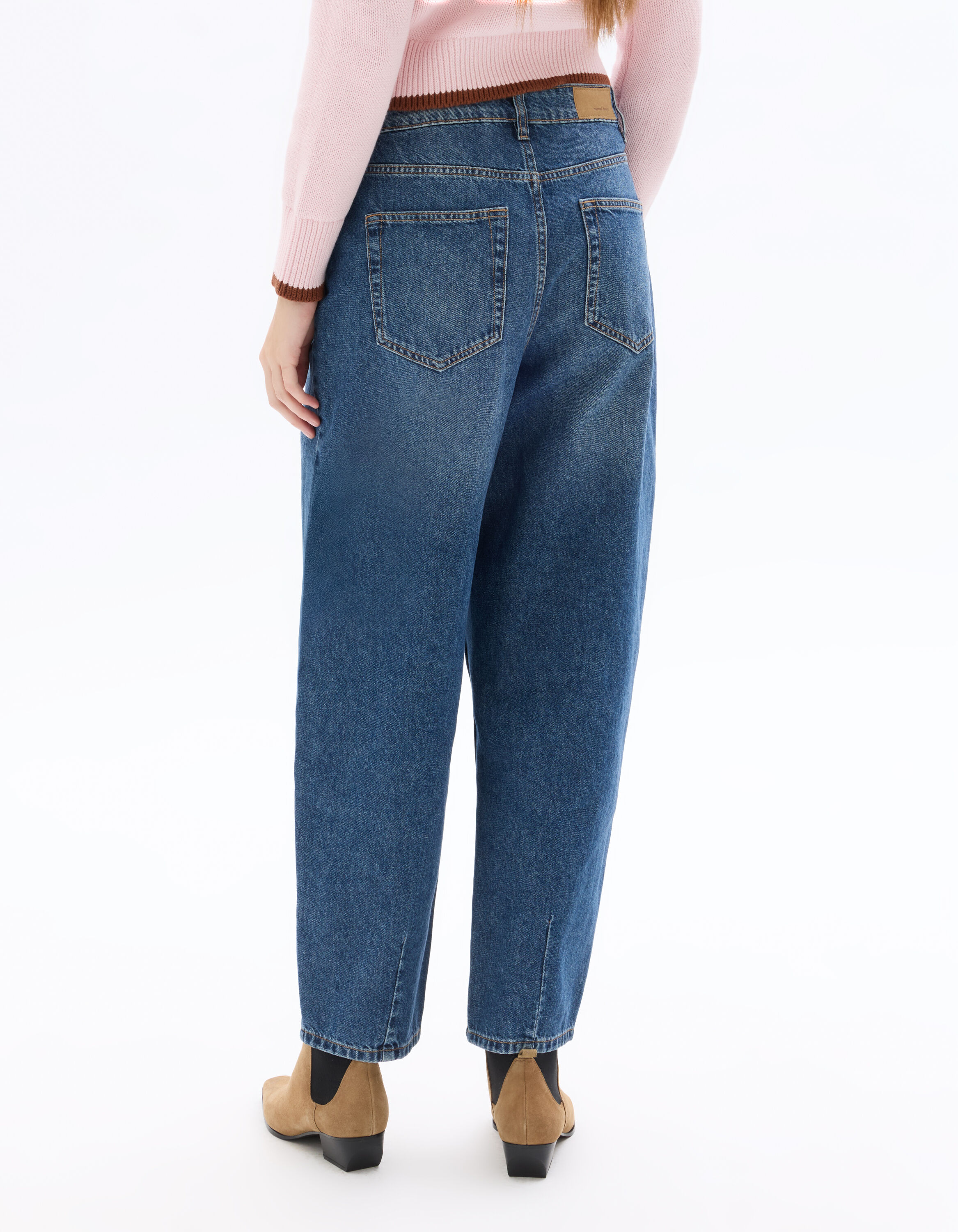 Jean barrel 100% coton - stone