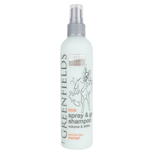 Conjunto de shampoo líquido e seco Greenfields para cães da raça Maltês