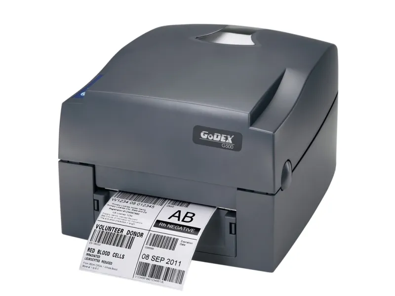 Godex G500, Direkte termisk/termisk overførsel, 203 x 203 dpi, 127 mm/sek., Sort