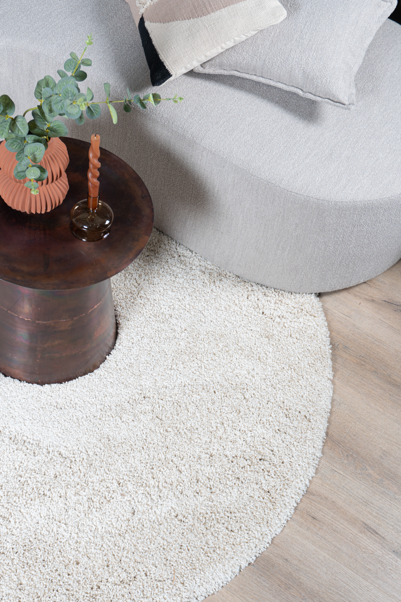 Karpet Rome Creme Rond ø160 cm