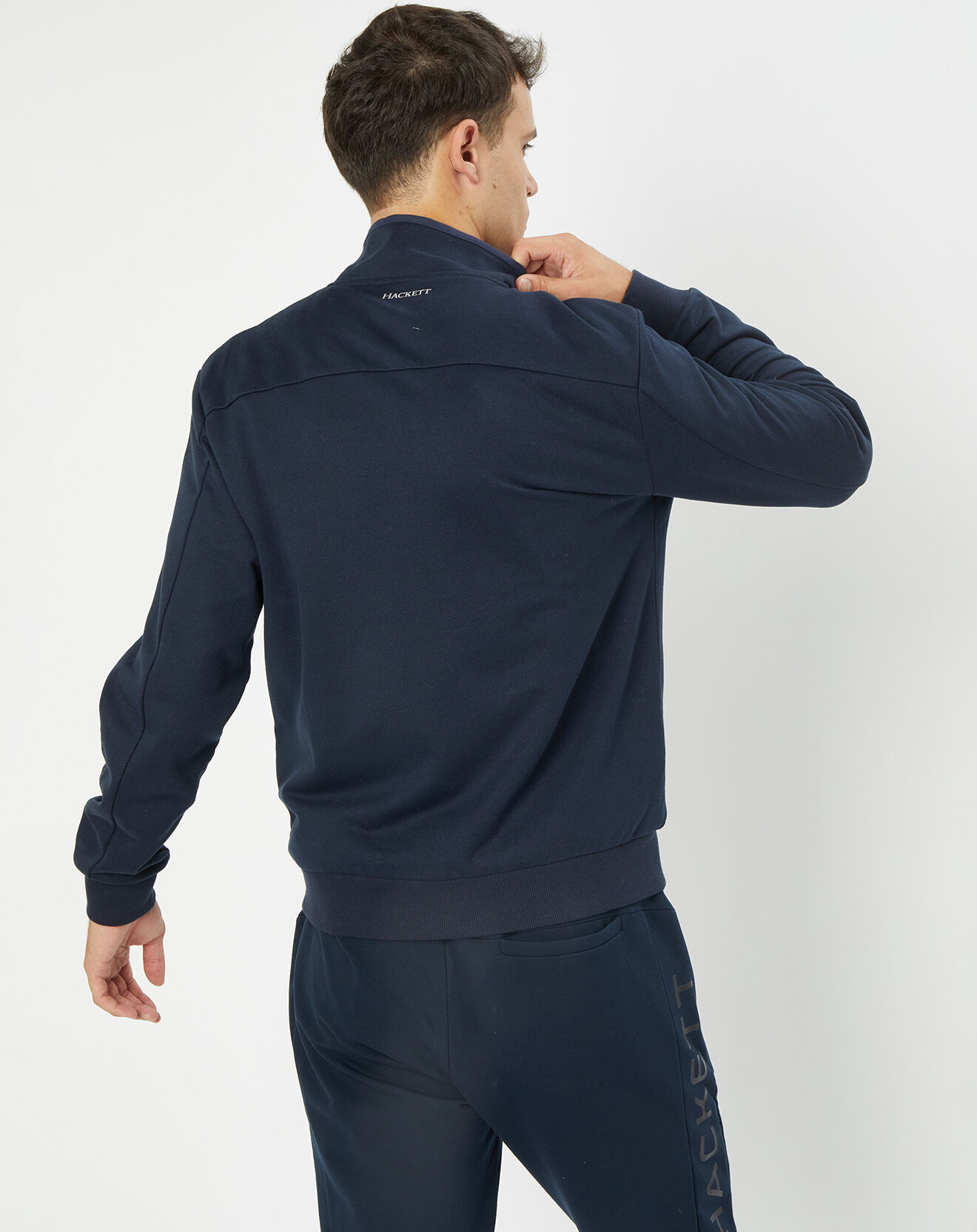 Hackett London Veste en Jersey Smart bleu marine