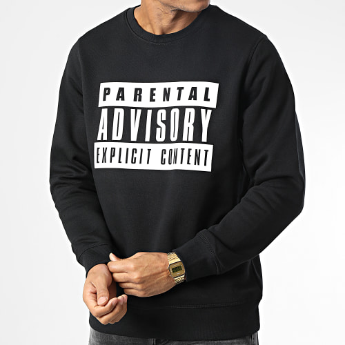 Sweat Crewneck Big Front Logo Noir Blanc