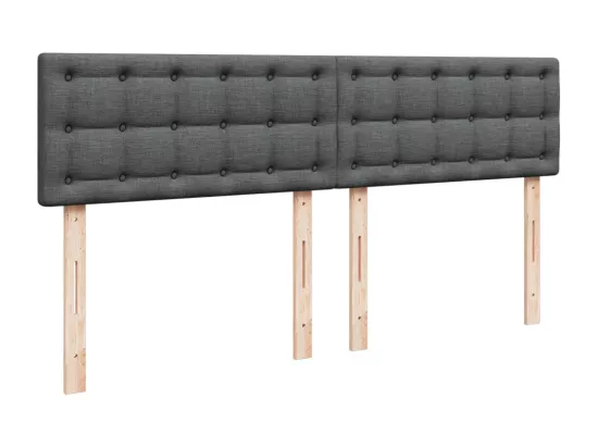 Sommier à lattes de lit avec matelas Gris foncé 180x200cm Tissu