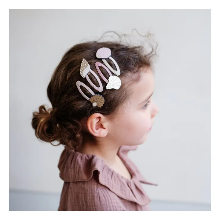Mimi & Lula Lot 4 Barrettes Shell | Rose