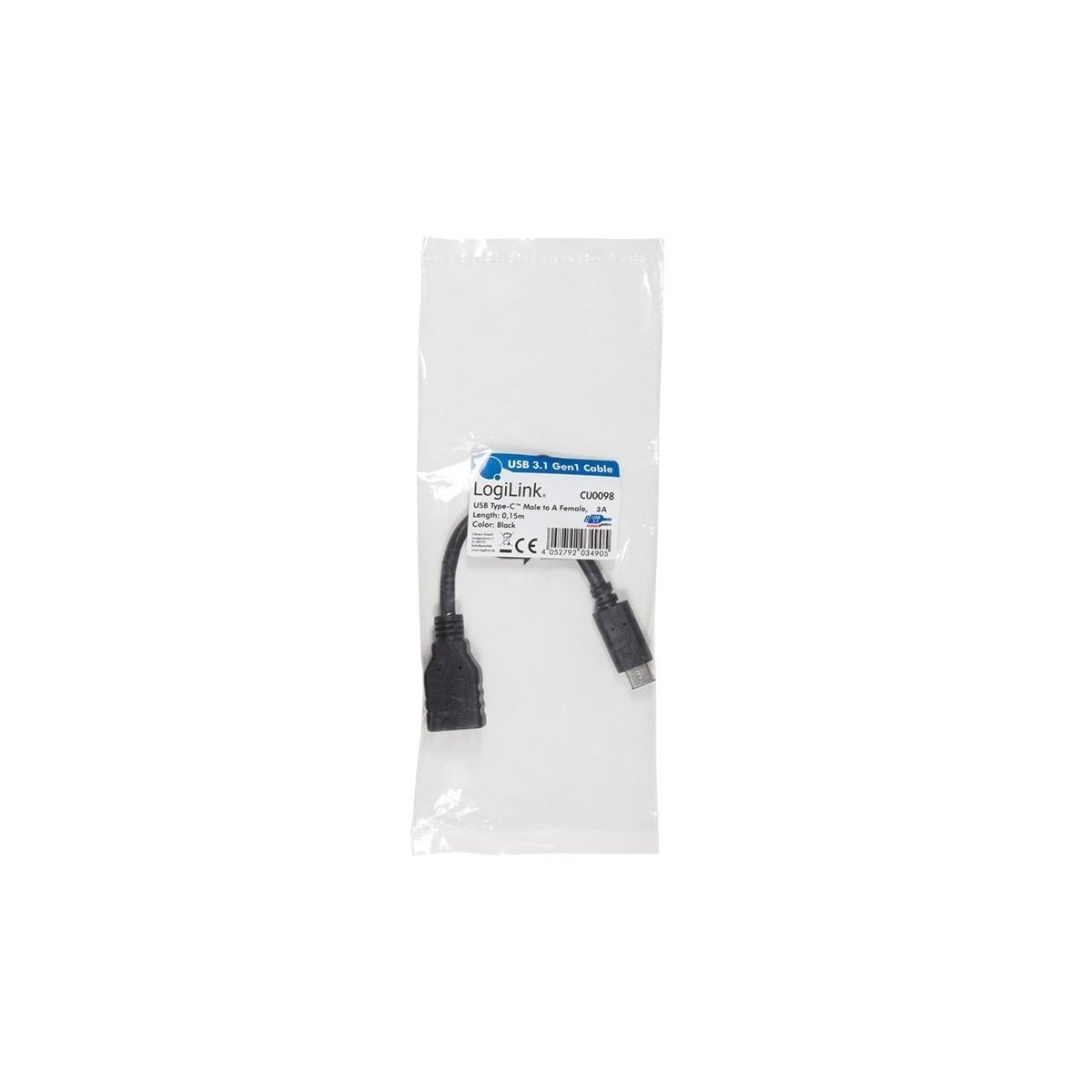 LogiLink USB 3.1 USB-C Ha -> USB-A Ho