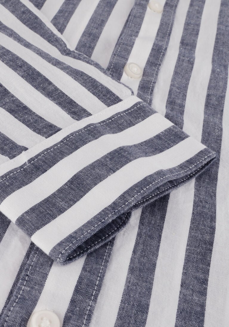 SELECTED HOMME donkerblauwe selected homme klassiek overhemd slhslimnew-linen shirts ls classic w