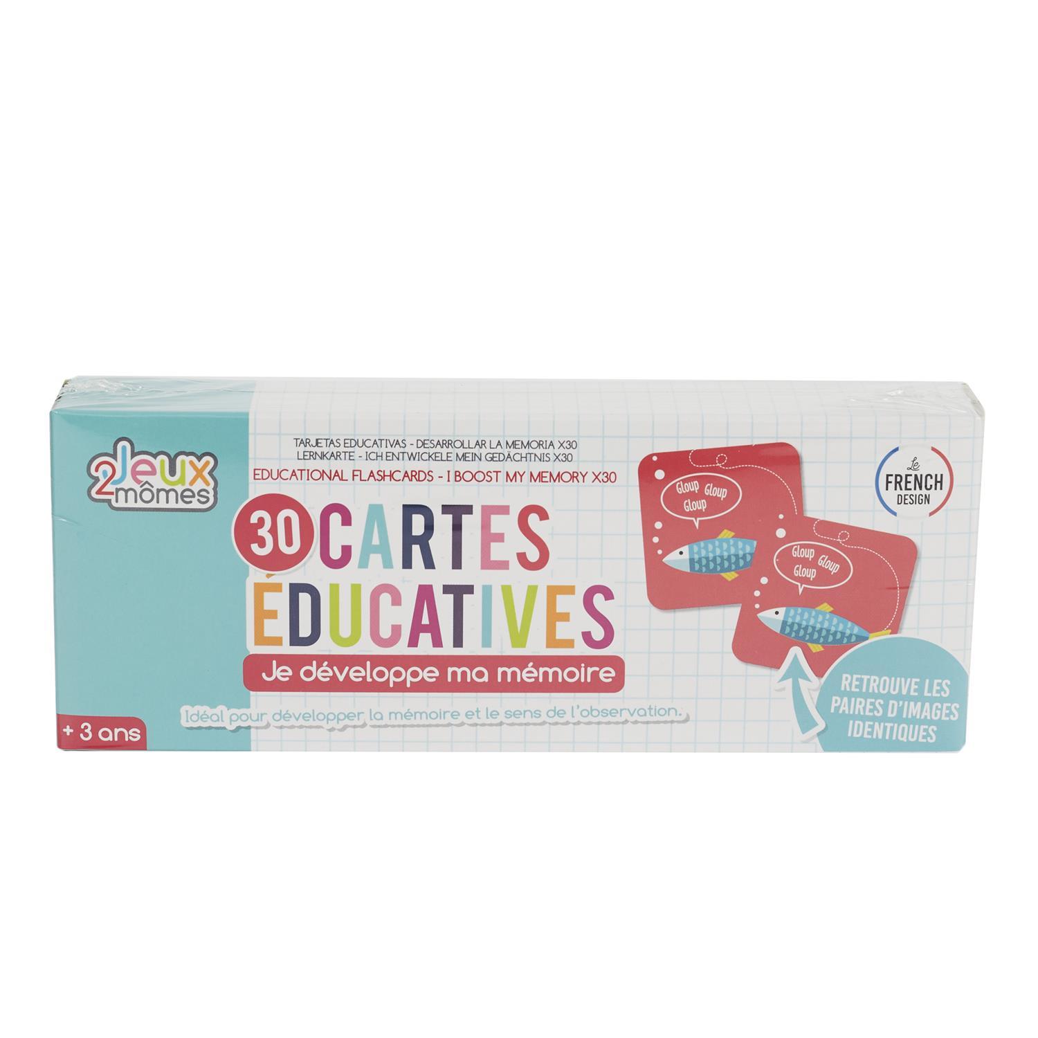CARTE EDUCATIVE JE DEVELOPPE MA MEMOIRE X30 PIECES