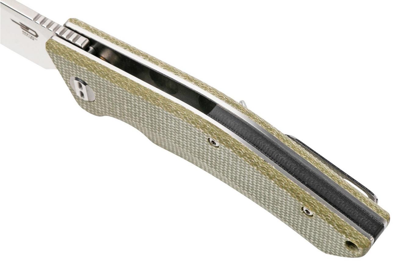Bestech Cubis BG42B Stonewashed & Satin, Beige Micarta, zakmes