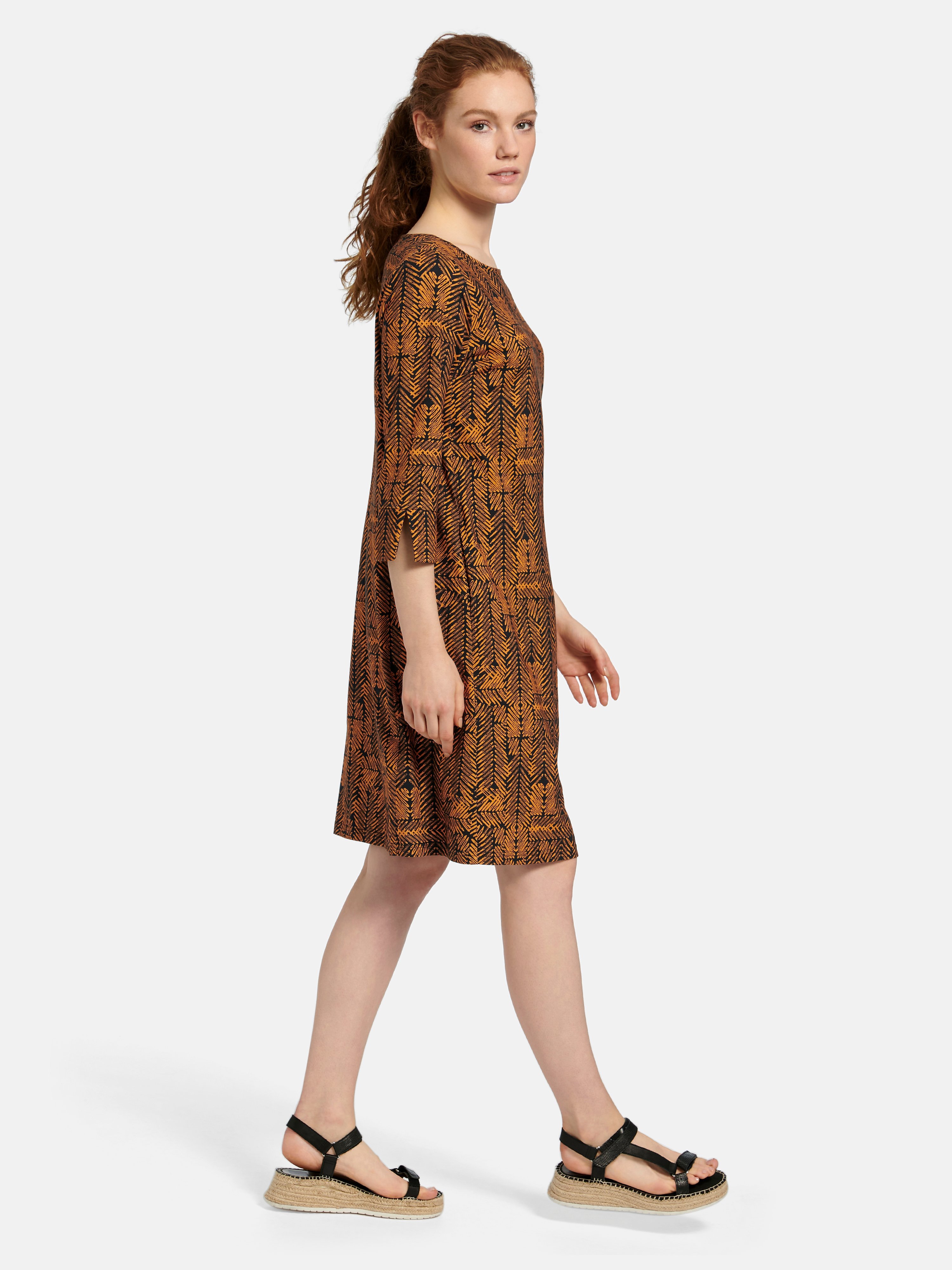 Jersey-Kleid mit 3/4-Arm