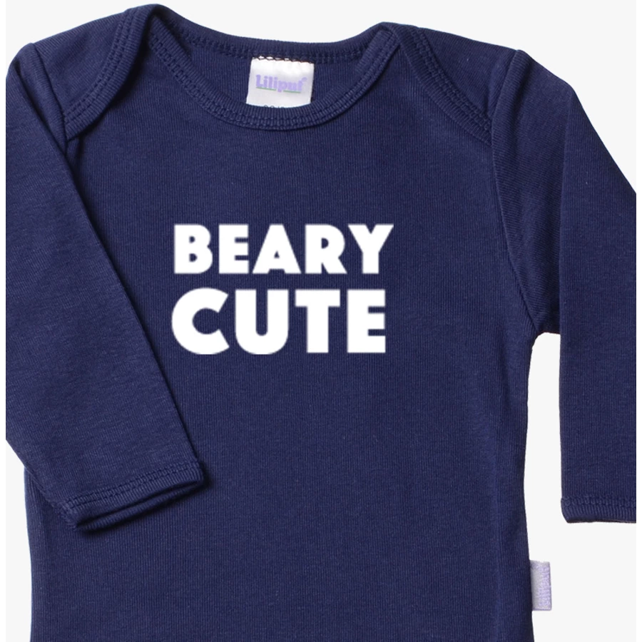 Liliput Langarmbody Beary Cute marine  weiß