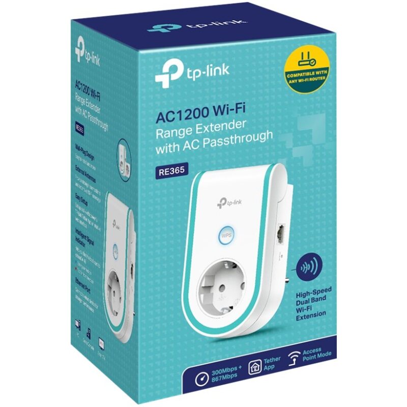 TP-Link RE365 Répéteur réseau Blanc 10, 100 Mbit/s