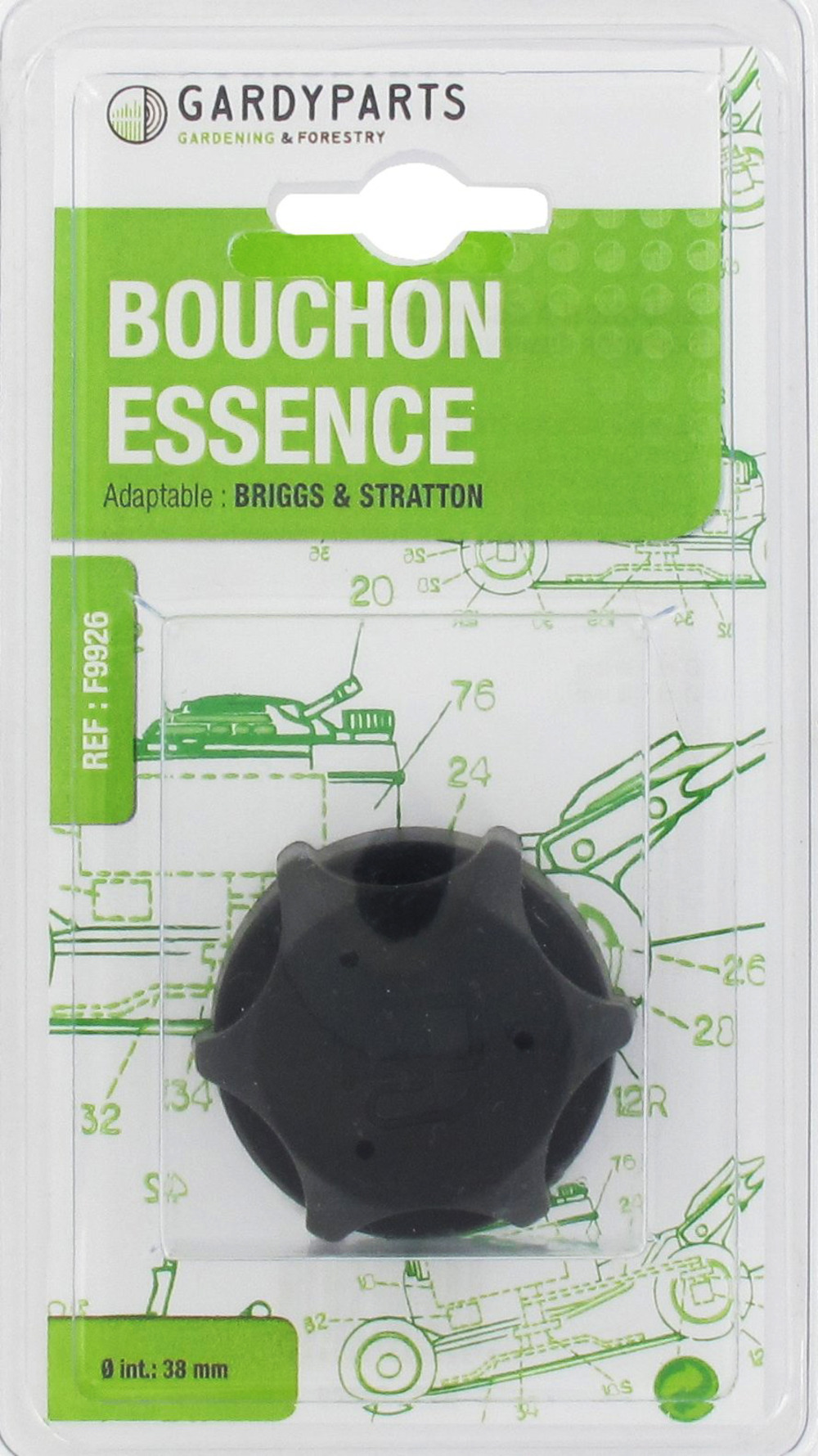 Bouchon de réservoir adaptable briggs & stratton modèles 3,5 & 3,75 ch