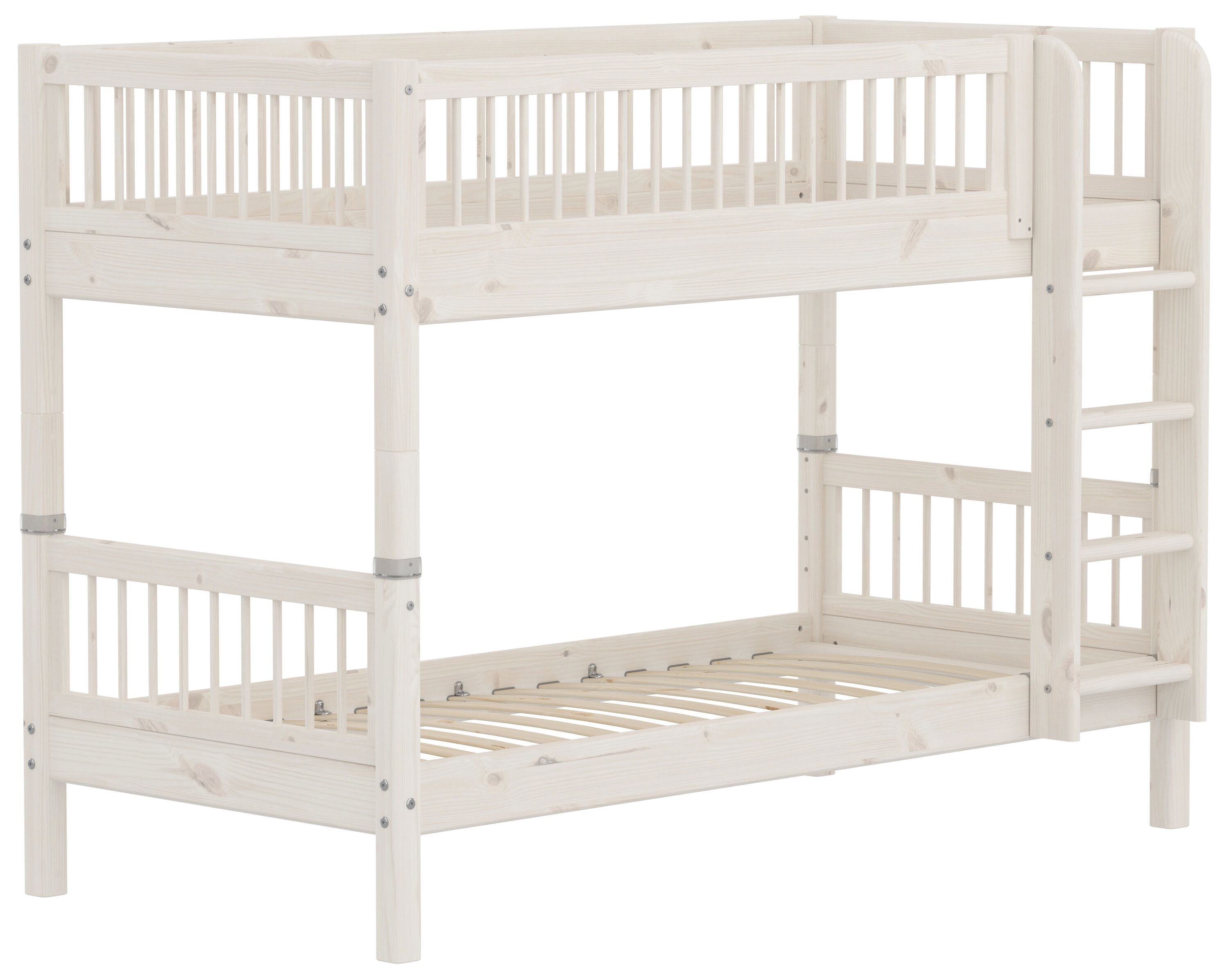 Flexa CLASSIC Leiter gerade Etagenbett - White Wash / B: 110.0 cm x T: 210.0 cm x H: 154.0 cm