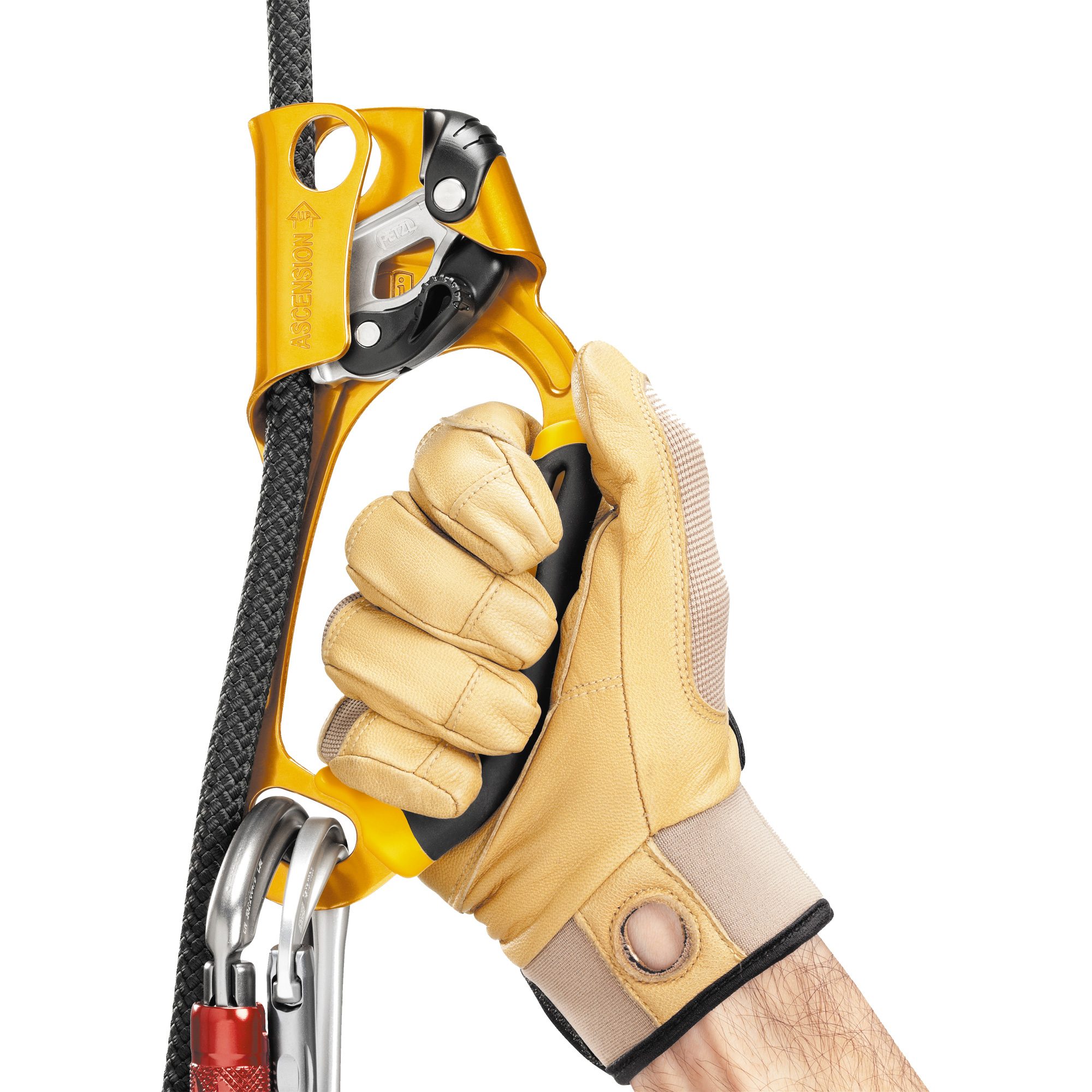 Petzl Ascension Seilklemme Rechts gelb